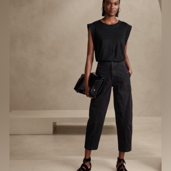 Banana republic cropped barrel cargo pants size 6 - Picture 8 of 8